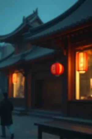 影片《白昼放映厅》海报，空荡影院里一束白光投在幕布上
