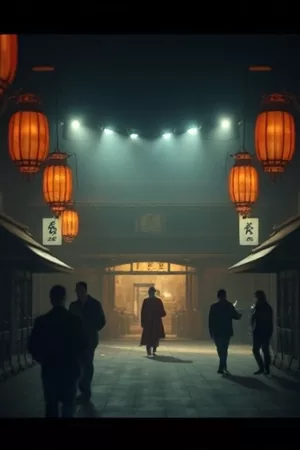 悬疑影片《潮汐档案》海报，深蓝海面与泛黄卷宗在夜色里交叠