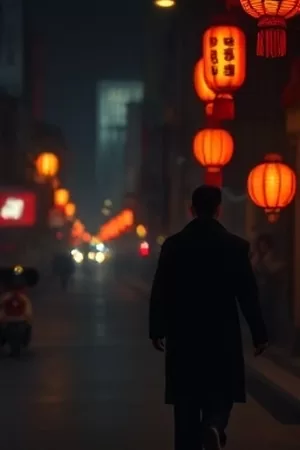 影片《巷口的风》海报，窄巷口被风掀起的晾衣绳与衣角