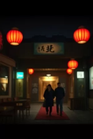 都市情感片《半糖关系》海报，两个人在地铁站台错身而过