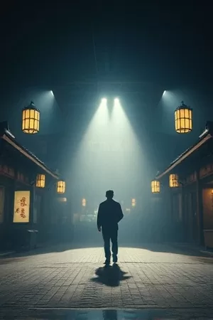 影片《铁轨上的风筝》海报，铁轨尽头一只风筝挂在信号灯上